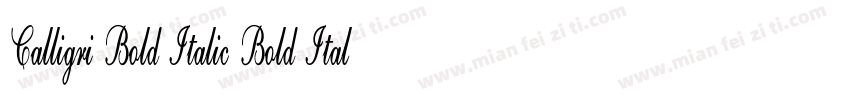 Calligri Bold Italic Bold Italic字体转换